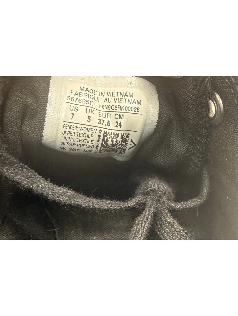 Converse Women’s Shoes Size 7 Black Platform Espadrille Sneakers Canvas NWOB